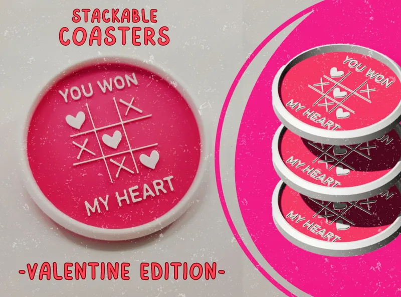 S.C. - Stackable Coasters - Valentine