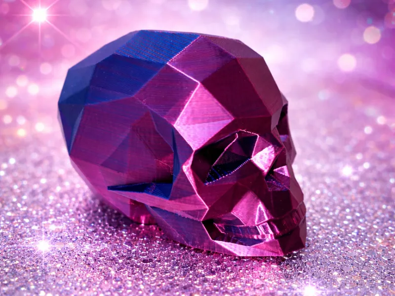 Low Poly Skull Decor