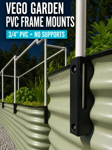 Soporte: Vego Garden Raised Bed 3/4″ PVC Enclosure Mounts — vista de referencia 2