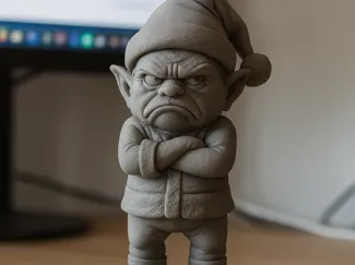 Genervter Weihnachtsgnom MI MI MI