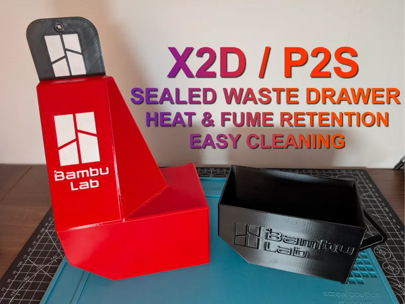 X2D/P2S/P1S Sealed Waste Drawer (Poop Chute)