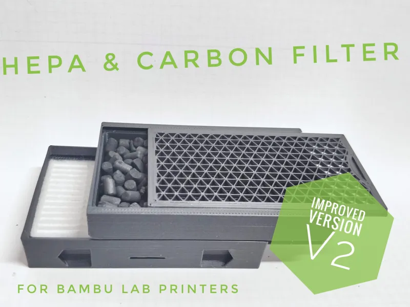 hepa and carbon air filter for bambu lab