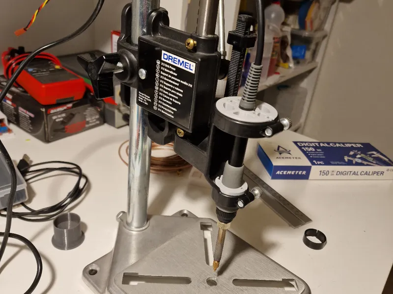 Heat Insert Drill Press with Hakko 888d+Dremel 212