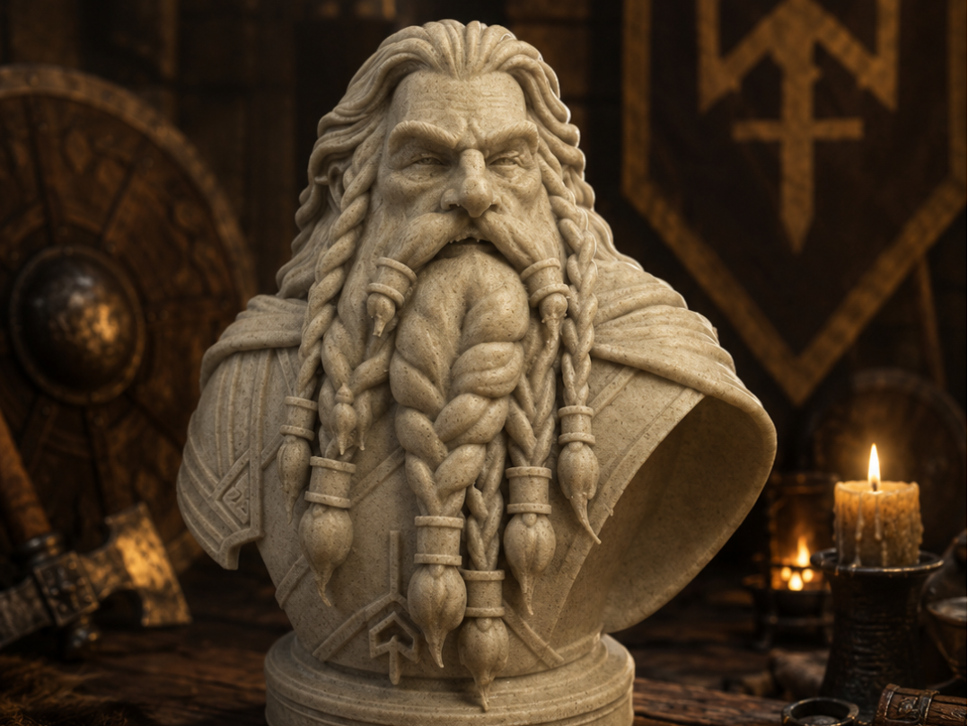 Legendary Dwarf Warrior Bust