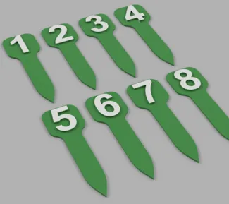 Simplistic pot markers
