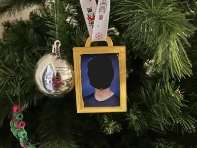 Parametric Christmas Picture Frame Ornament 