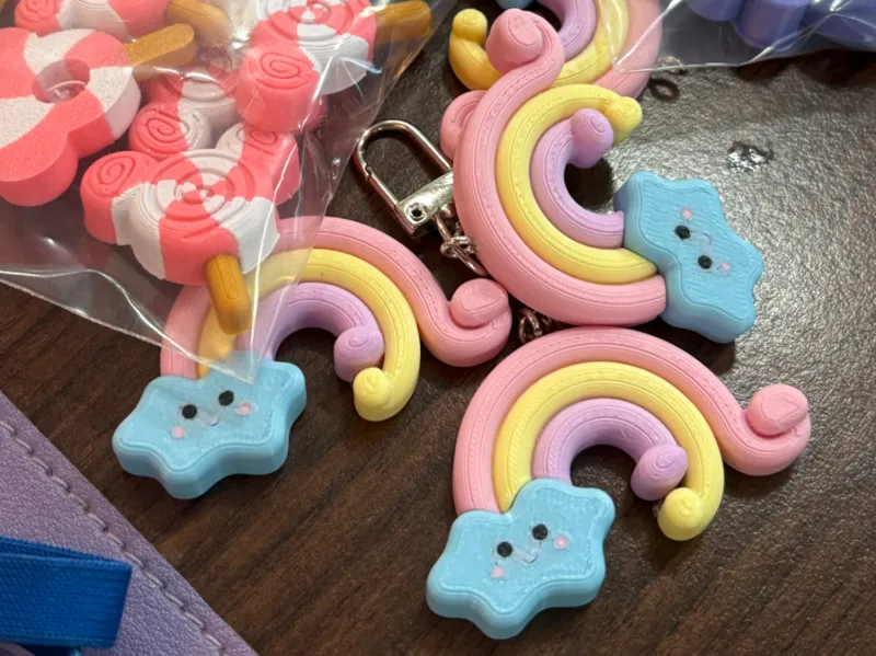 rainbow keyring