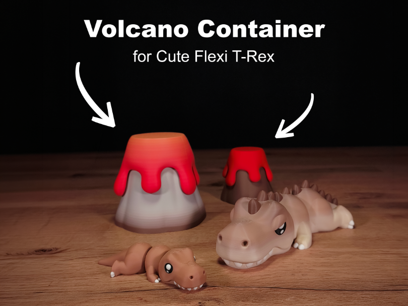 T-Rex Volcano Container