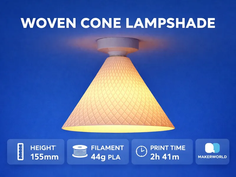 Woven Cone Lampshade