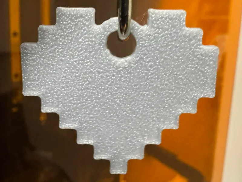 Checkered Cute Heart Keychain 