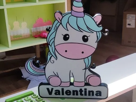 Unicornio letrero personalizable