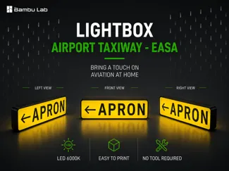 LightBox Airport Taxiway - Apron with Left Arrow