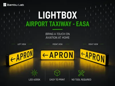 LightBox Airport Taxiway - Apron with Left Arrow