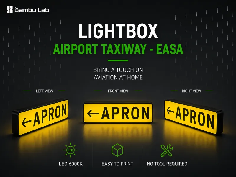LightBox Airport Taxiway - Apron with Left Arrow