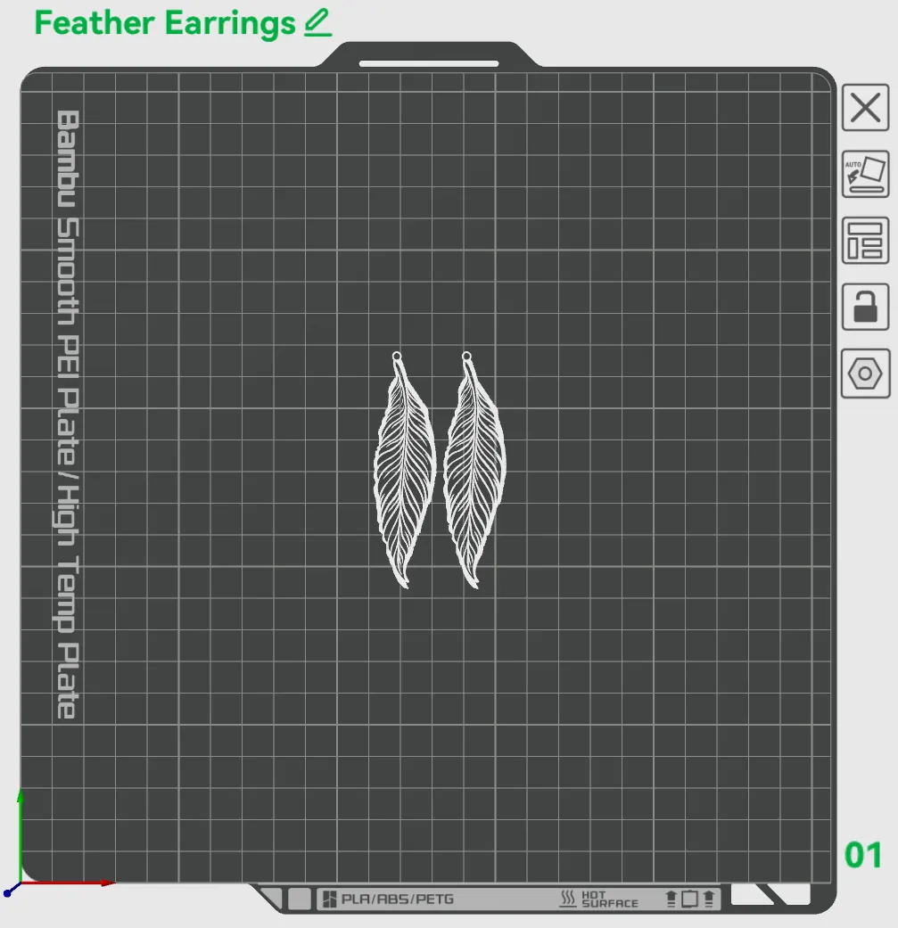 Feather Silhouette Earrings (0.2mm Optimized) view 4