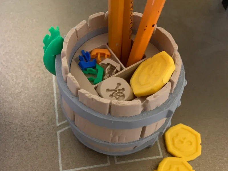 Pirate barrel organizer insert