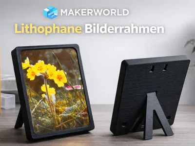Bambu Colored Flower Lithophane with new frames