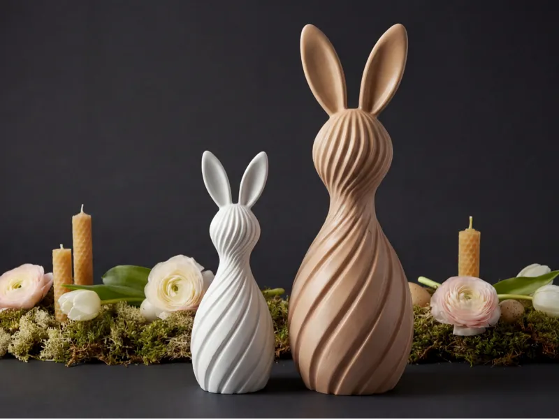 Spiral Easter Bunny Decor
