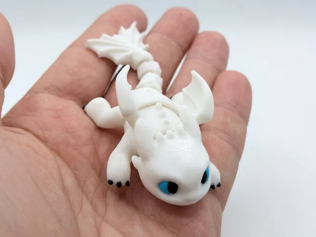 mini flexi Light Fury Pocket Dragon