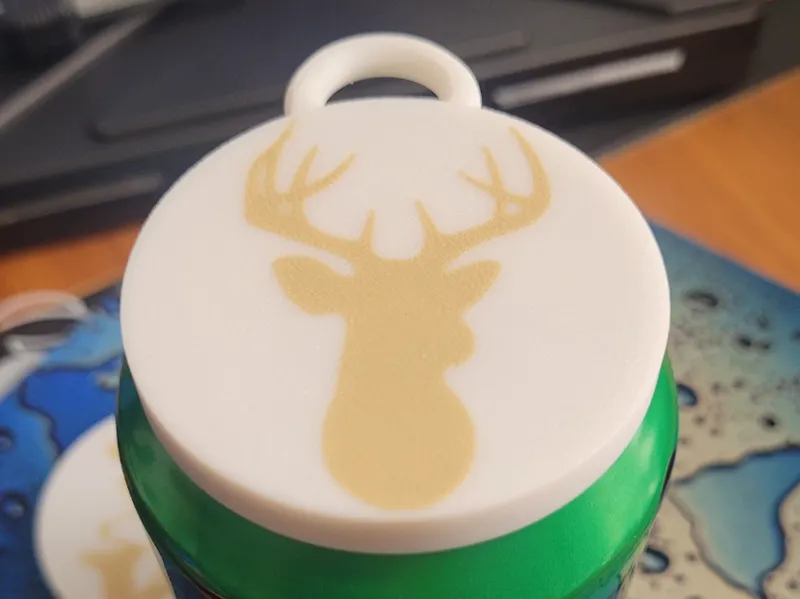 12-ounce Soda Can SNUGFit Cover/Lid - Deer Head