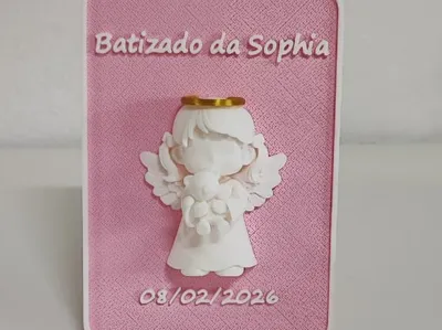 Christening souvenir with angel