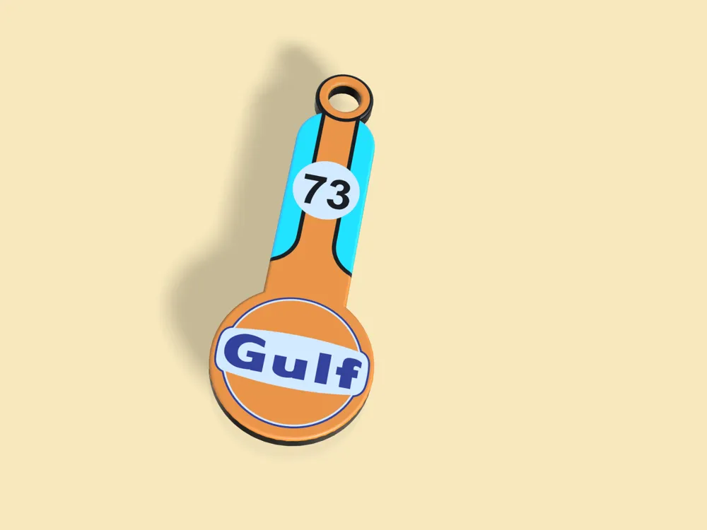 GULF RACING KEY CHAIN by The Big Greek - MakerWorld