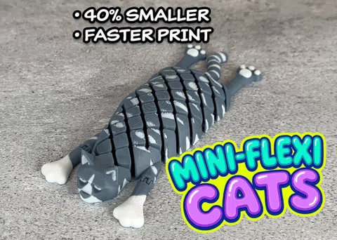 Letrero o emblema decorativo: Mini-Flexi Cat — referencia de MakerWorld