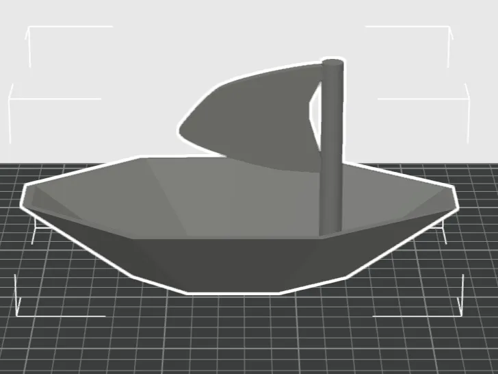 Schüssel im Segelbootdesign