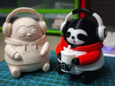 Sloth Drinking Milk Tea