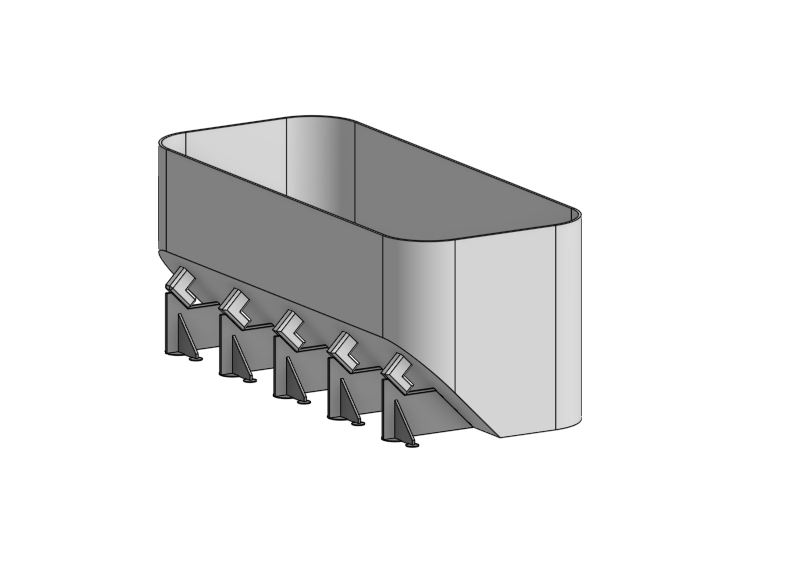 Miniatura 3 do modelo 3D Parametric slanted SKADIS Bins (Stackable)