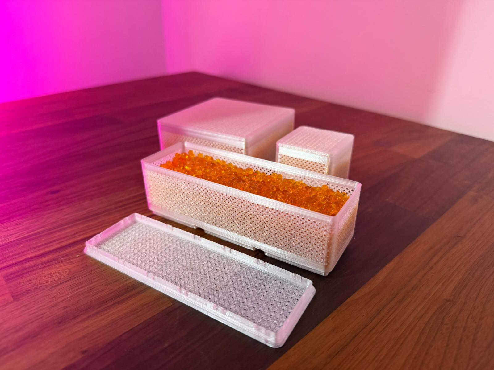 Gridfinity Dessicant Box Multiple Sizes with Lid