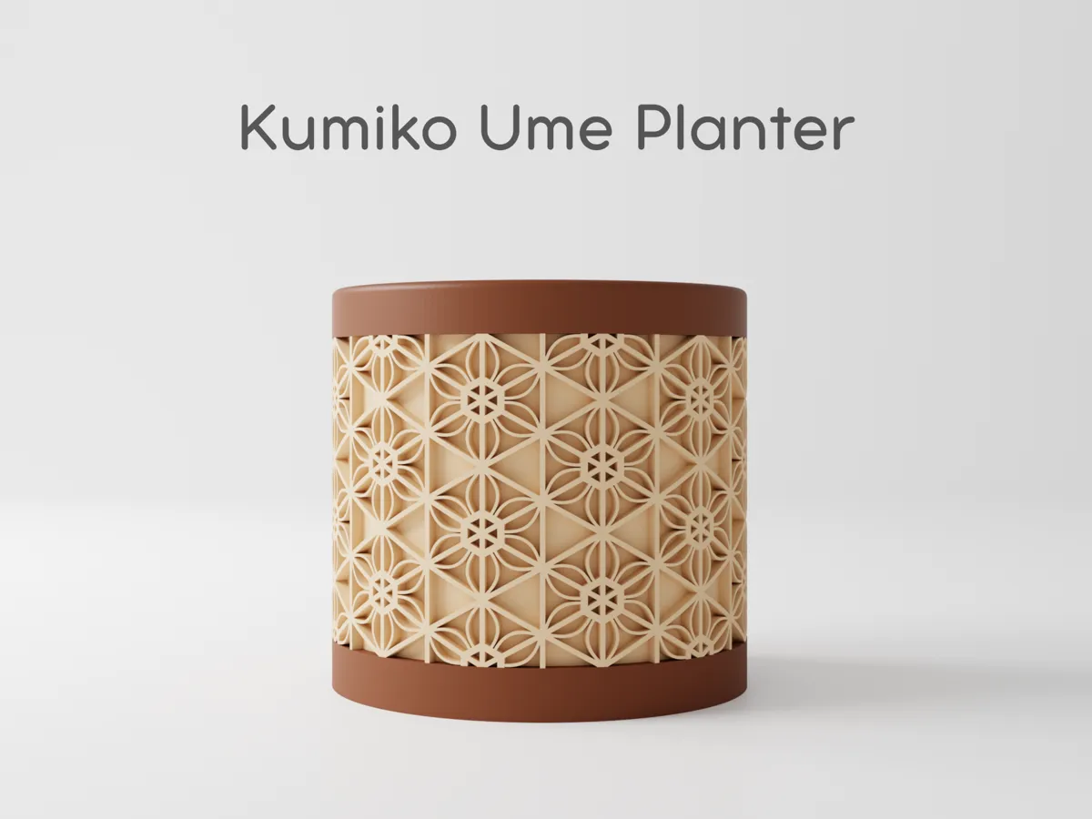 Ume Design Kumiko Ume Planter - Free 3D Print Model - MakerWorld