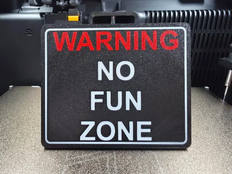 Sign - No Fun Zone