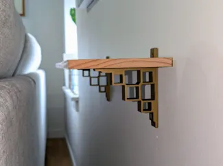 Modern geometric shelf bracket