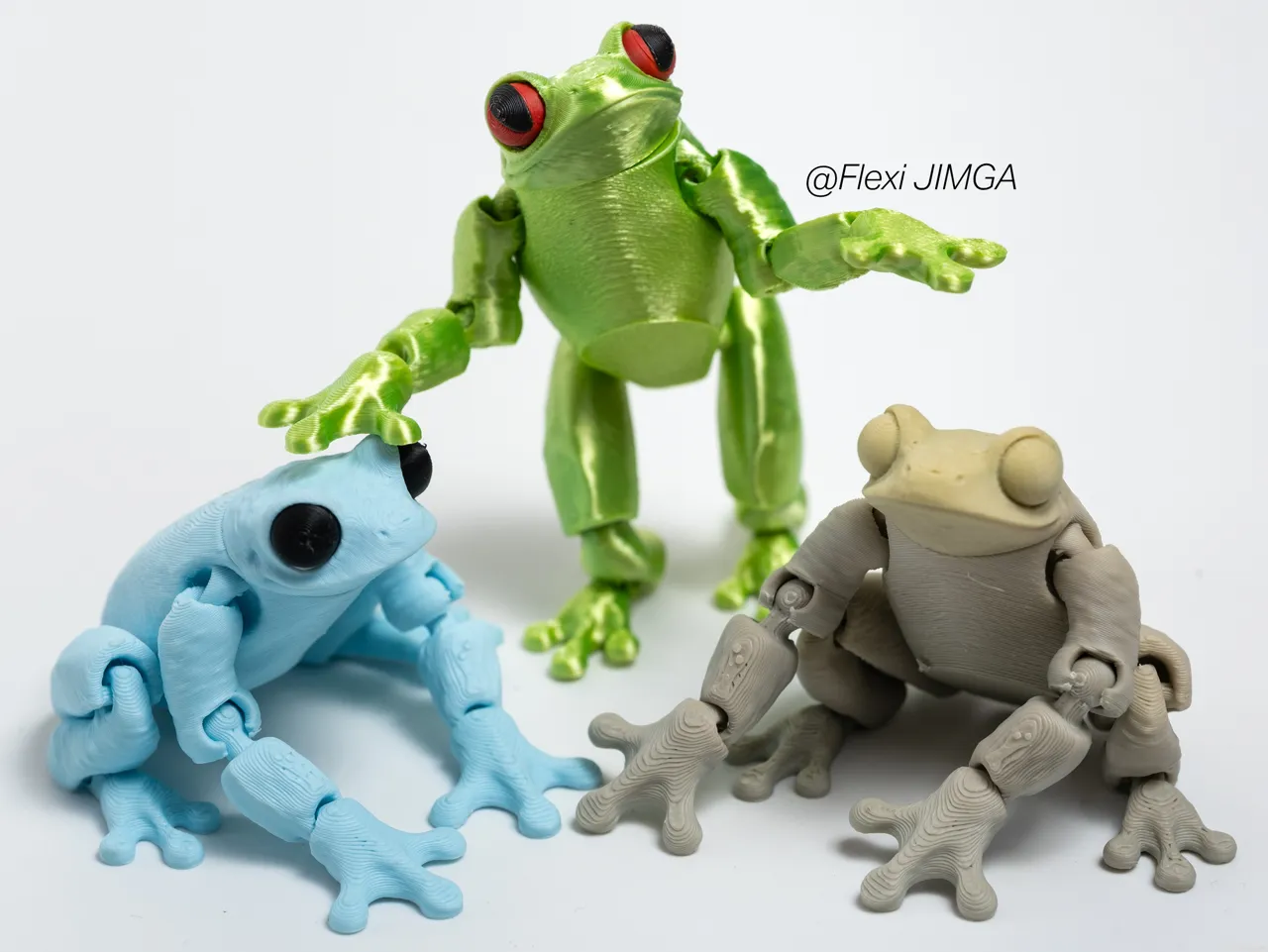 Tiny Flexi Frog Animal - Separated Colors Print view 2