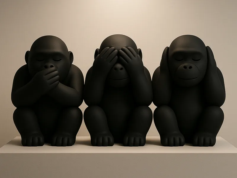 Three Wise Monkeys Gorilla Figurines Sets