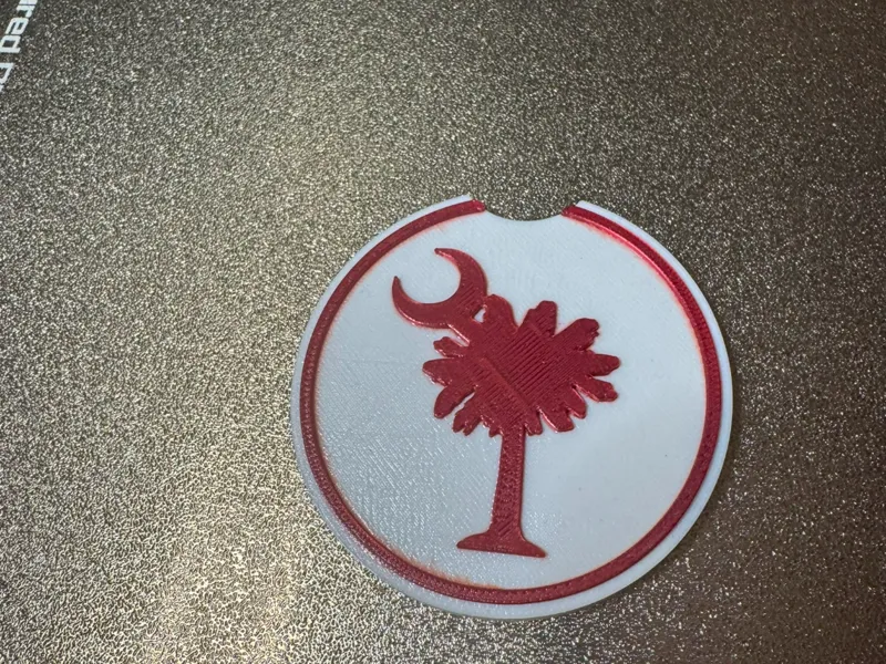 Palmetto and Moon Car Coaster