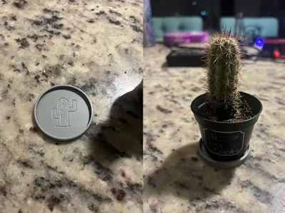 50mm x 5mm tall Cactus Plant Saucer 