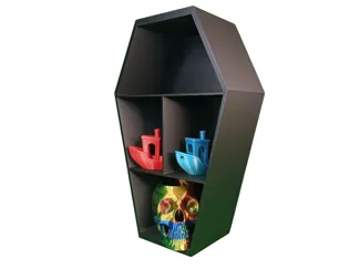 Coffin-Shaped 3D Printed Shelf | Gothic Home Décor