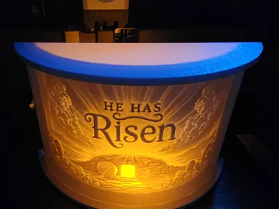 Top & Bottom for curved lithophane