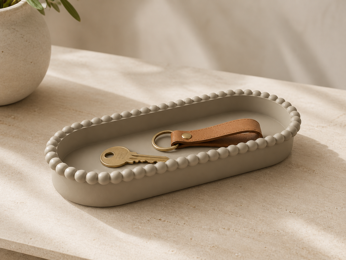 Japandi Tray | Bowl Beaded Key Jewellery Organizer