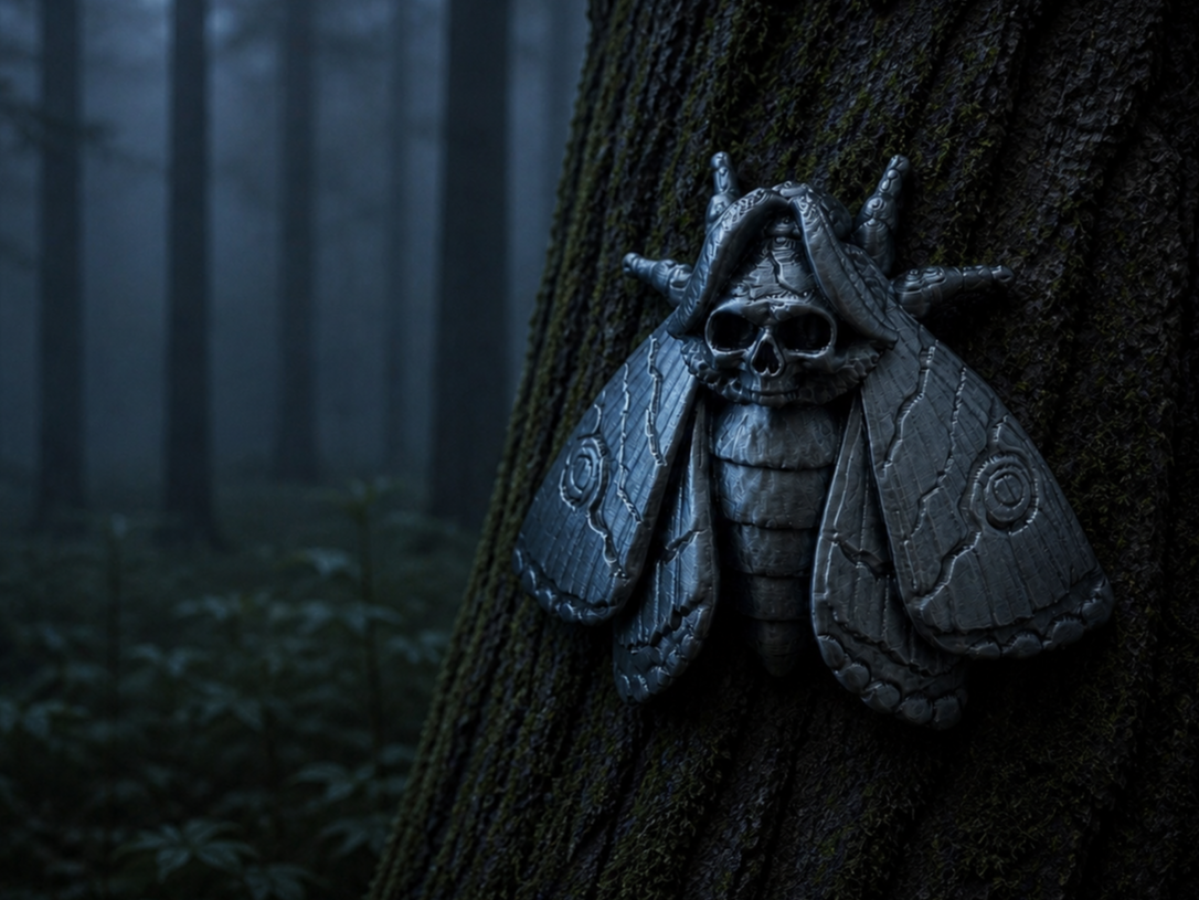 Death’s-Head Hawkmoth (Skull Moth) – Gothic Wall