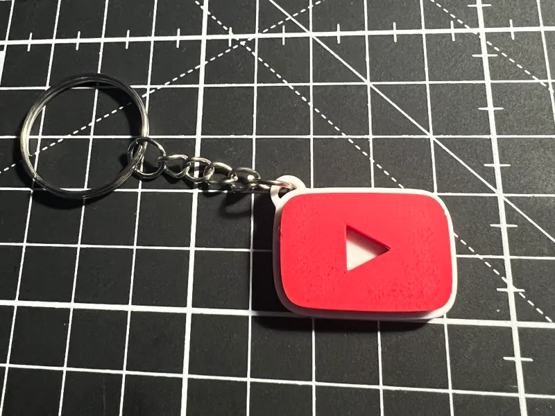 Keychain Youtube Multicolor - 2 Versions Available