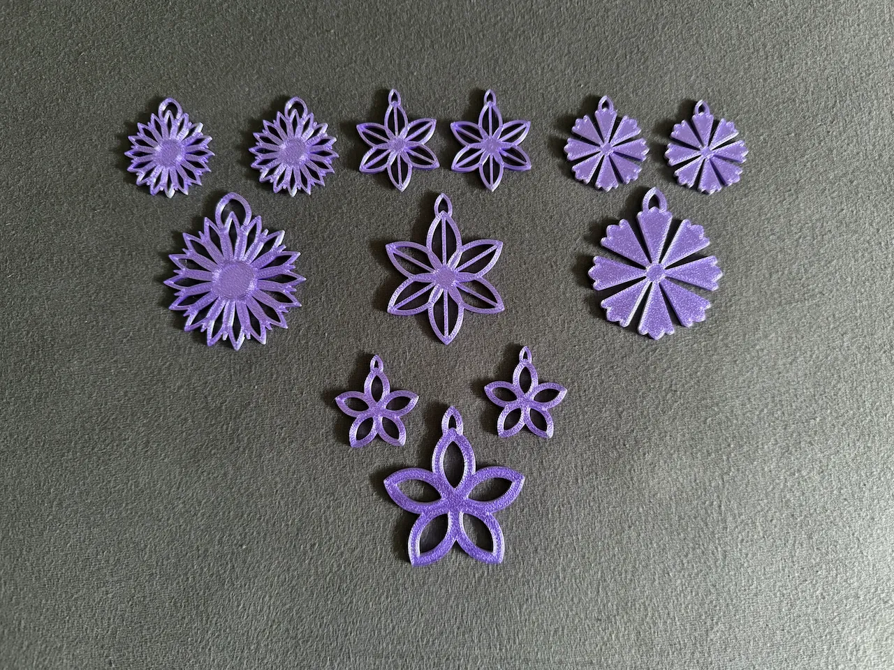 Abstract Floral Earrings / Necklaces - 4 Designs view 2