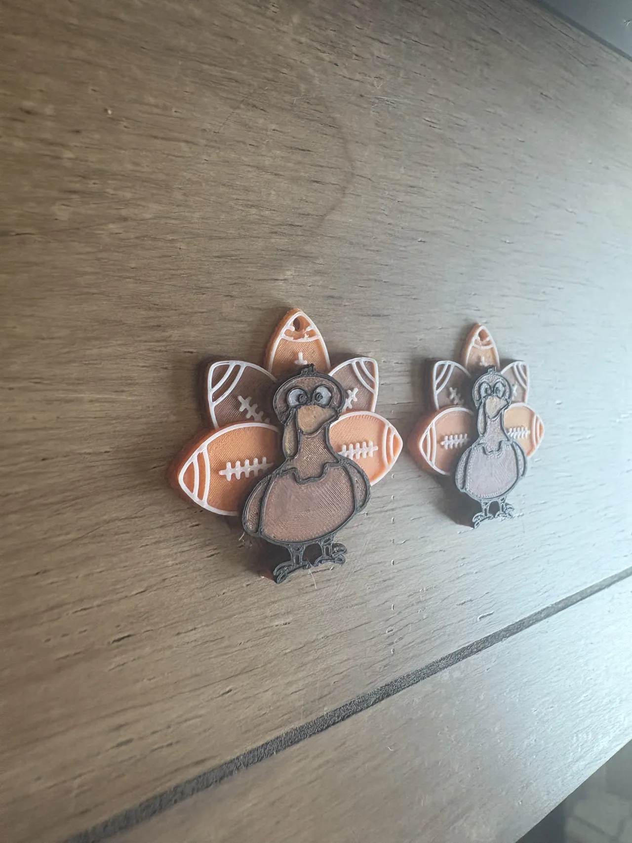 Thanksgiving Football Turkey Earrings view 3