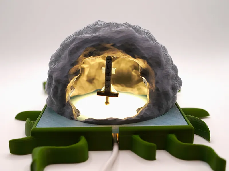 Mysterious Cave with Sword - Lamp