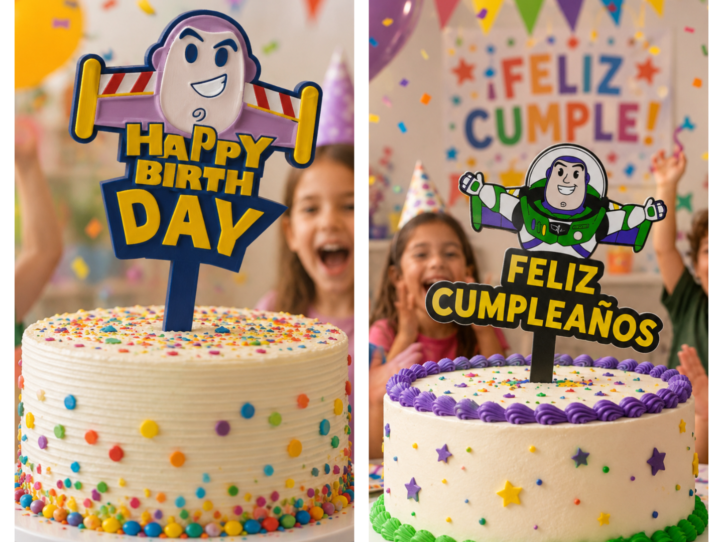 Toy Story Topper Cake Buzz Lightyear Feliz Cumple