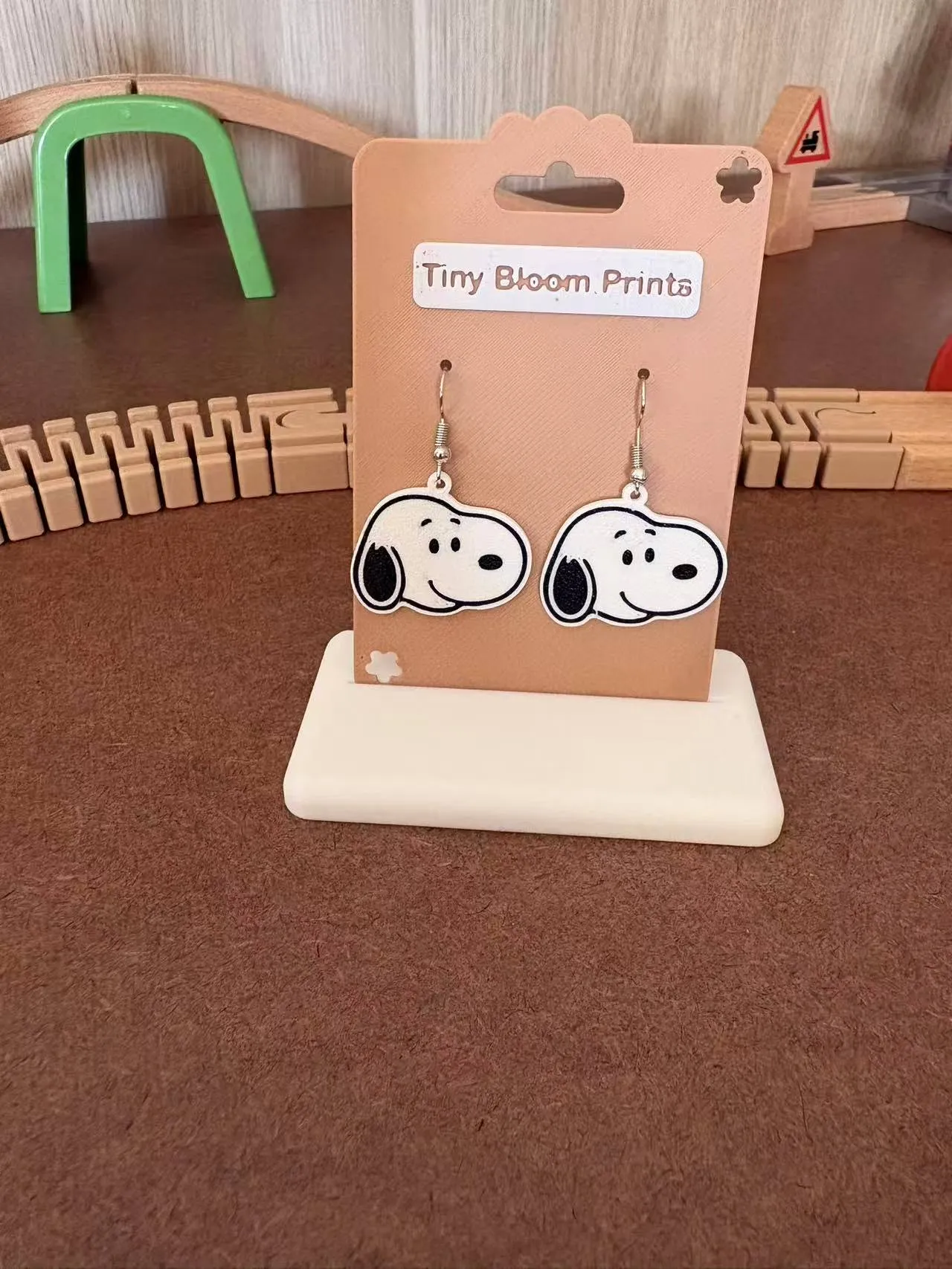 Snoopy Earrings – Cute Dangle Pair view 2