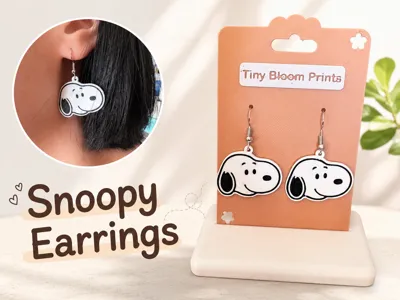 Snoopy Earrings – Cute Dangle Pair