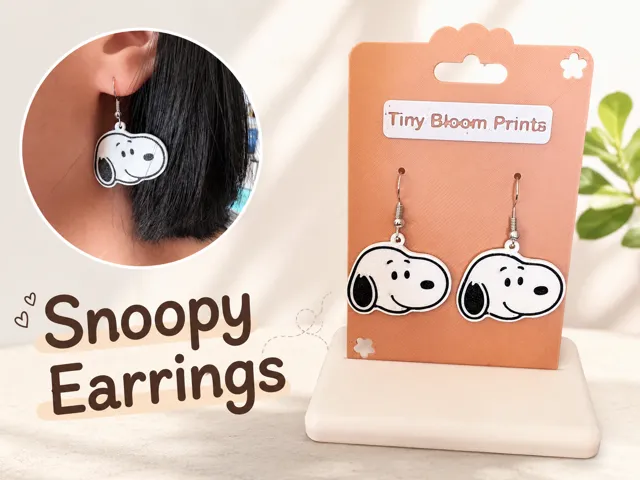 Snoopy Earrings – Cute Dangle Pair